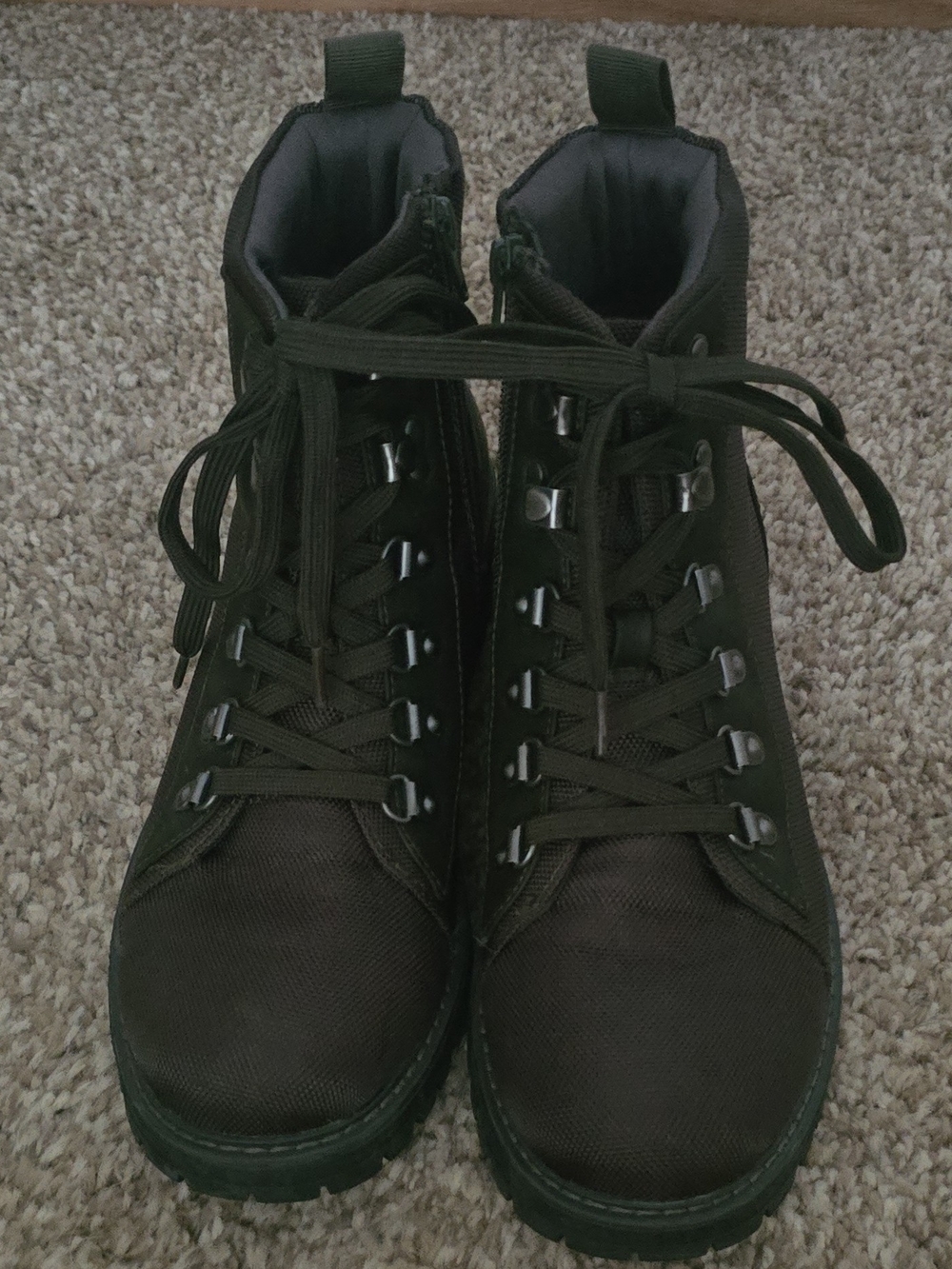 SO Olive Green Women's Lace-Up Combat Boots